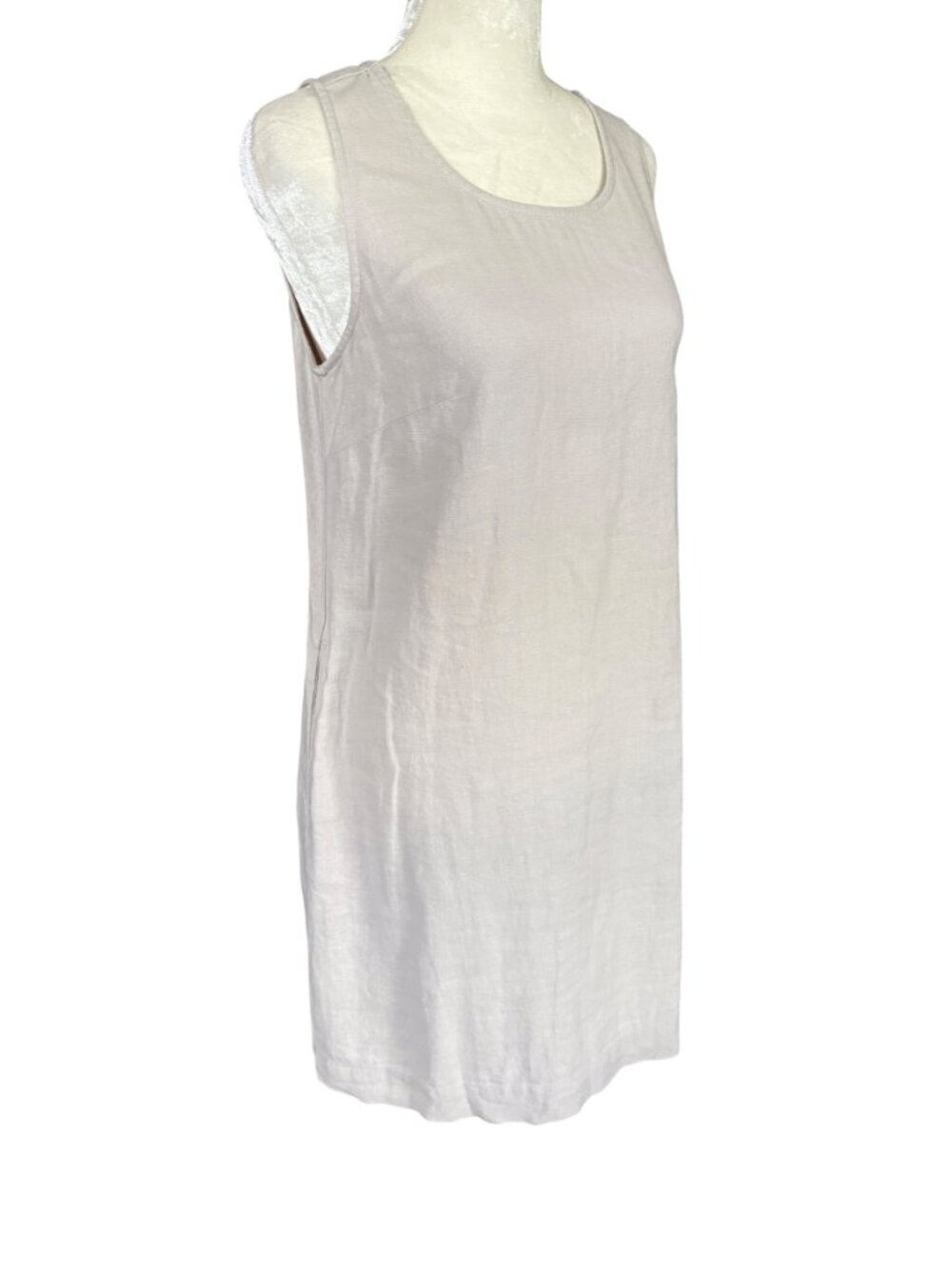J. Crew women's linen blend sleeveless tank knee length shift dress size 2 - Picture 2 of 9